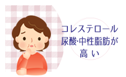 コレステロール・尿酸・中性脂肪が高い